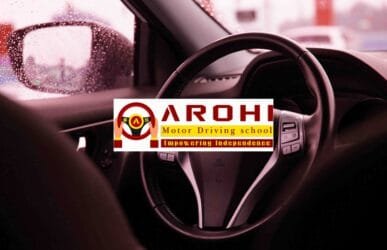 Arohi Motor Driving Training School new office in Guwahati offering two-wheeler and four-wheeler driving training services.